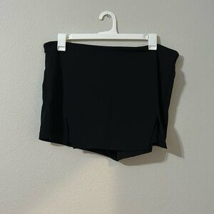 SHEIN Skort, Black, Two slits, Size:2XL